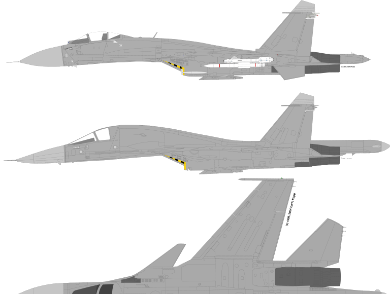 comparison paragone su-34 su-30 su-27